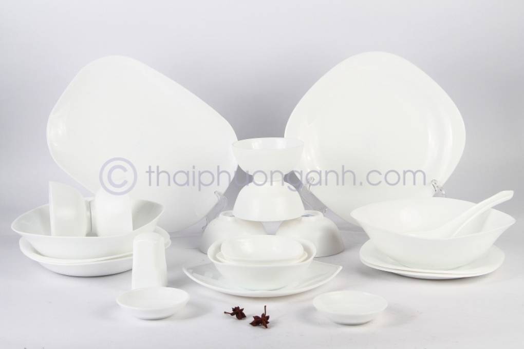 Bộ đồ ăn Vitriares 22 món Trắng Tròn 22900