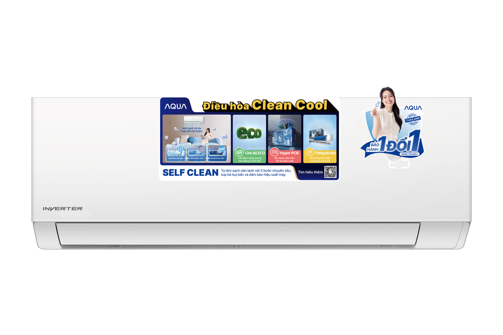 Điều hòa Aqua 1 chiều Inverter 9000 BTU AQA-RV10ME