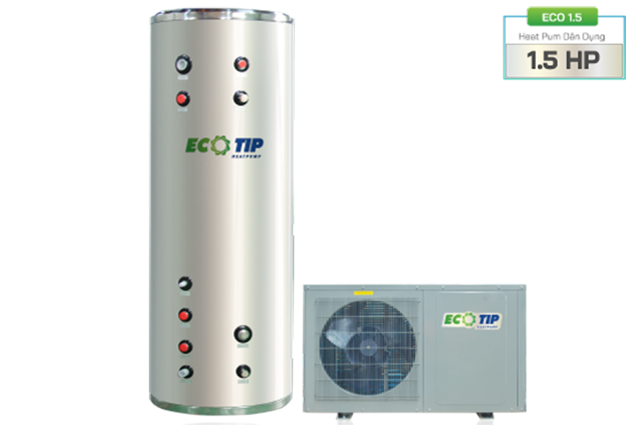Máy bơm nhiệt Heat Pump gia đình Ecotip 1.5HP (ECO1.5) 150 Lít