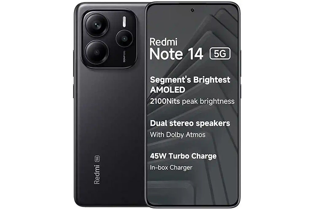 Điện thoại Xiaomi Redmi Note 14 5G 8GB/256GB Đen - Hàng chính hãng