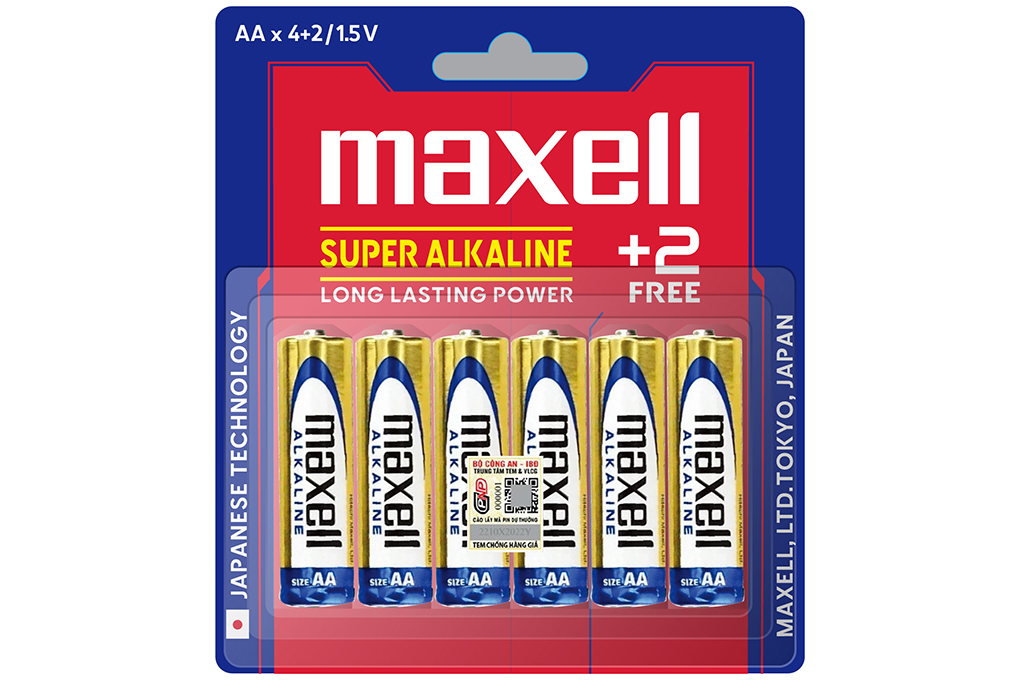 Pin Kiềm Maxell AA LR6(GD) Combo 4 viên tặng 2 viên (1 vỉ)