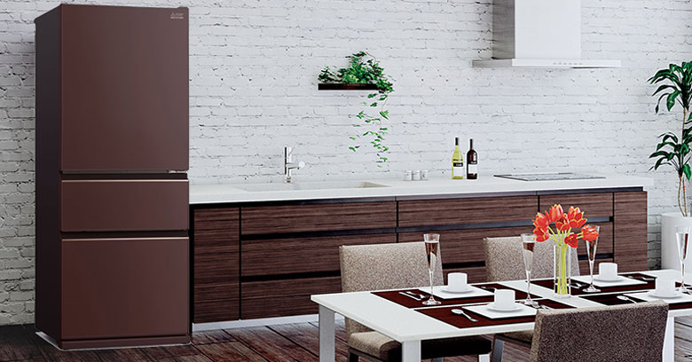 Tủ lạnh 3 cánh có ngăn đông mềm Mitsubishi Inverter 450 lít MR-CGX56EP-GBR-V