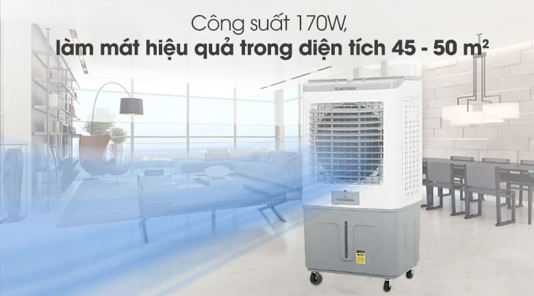 Quạt điều hòa Sunhouse SHD7757 - Làm mát cho không gian lên đến 45-50m2