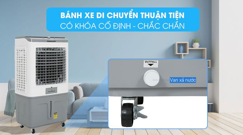 Quạt điều hòa Sunhouse SHD7757 - Van xả nước
