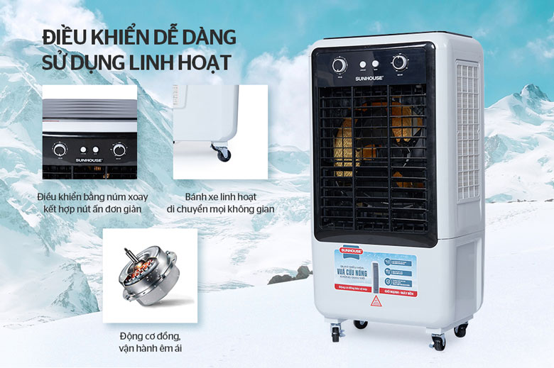 Quạt điều hòa Sunhouse SHD7750 - Linh hoạt, dễ sử dụng