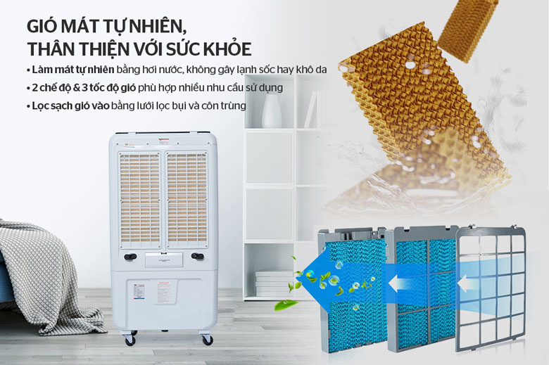 Quạt điều hòa Sunhouse SHD7750 - Gió mát tự nhiên, thân thiện với sức khỏe