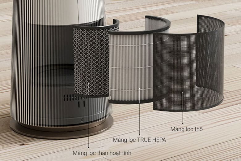 LG PuriCare AeroTower FS15GPSF0 Màu bạc - Bộ lọc HEPA 360o mới