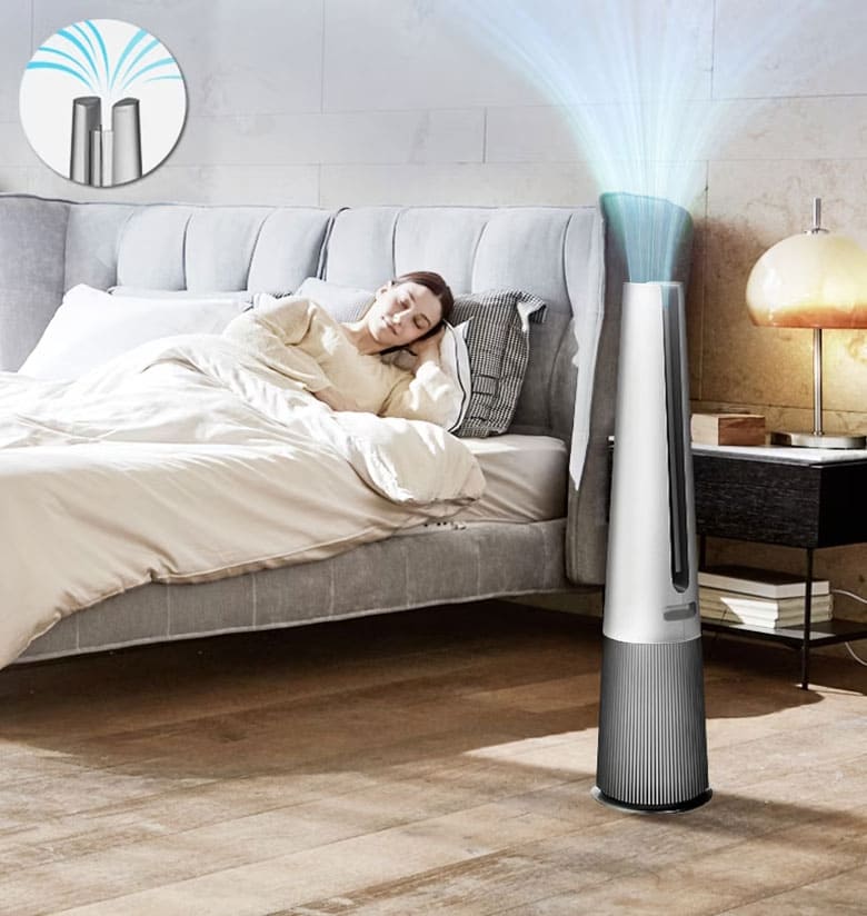 LG PuriCare AeroTower FS15GPSF0 Màu bạc - Chế độ gió Phân tán