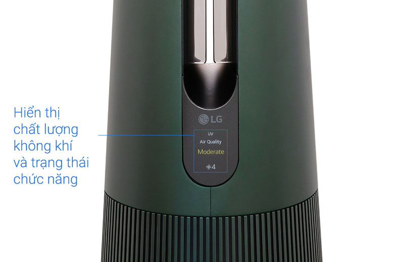 LG PuriCare AeroTower FS15GPGF0 Xanh lá -Cảnh báo chất lượng không khí bằng đèn màu
