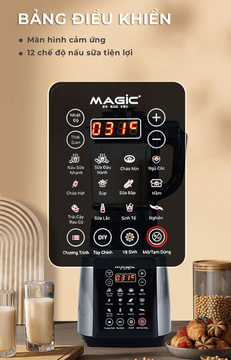 Máy làm sữa hạt Magic A96 - 12 menu nấu đa dạng