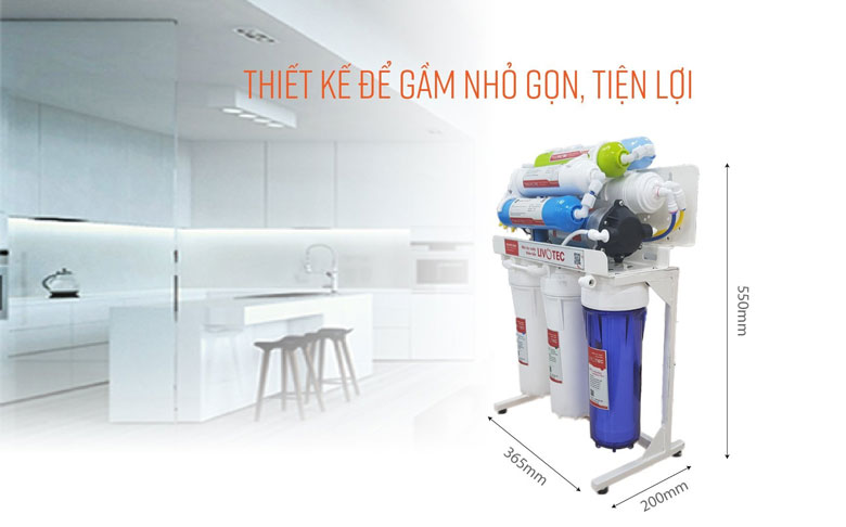 Máy lọc nước Karofi Livotec 212 - Thiết kế siêu nhỏ gọn, lắp đặt dễ dàng
