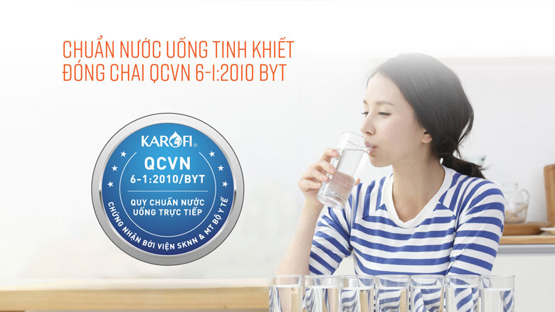 Máy lọc nước Karofi Livotec 212 - Đạt chuẩn nước uống tinh khiết đóng chai