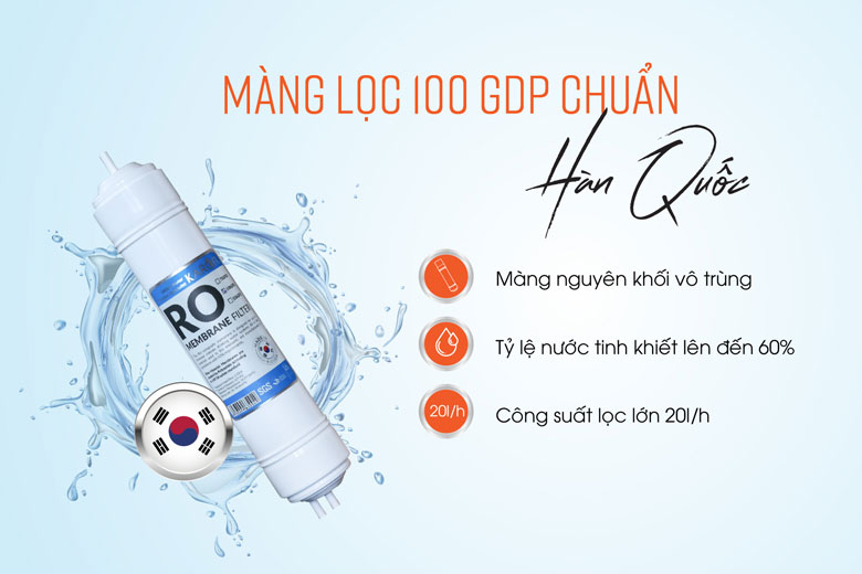 Máy lọc nước Karofi Livotec 212 - Màng lọc RO 100 GPD chuẩn Hàn Quốc