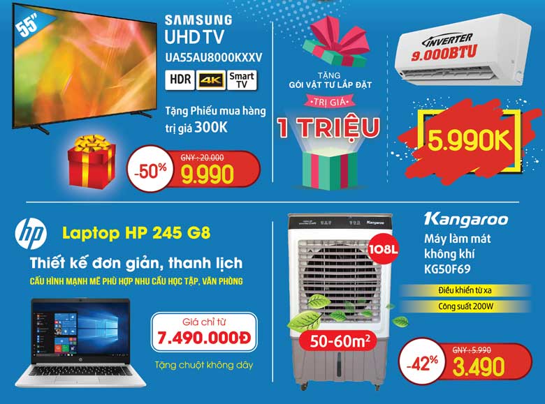 Hè Mát Lạnh Giá Giảm Mạnh - Sale Up to 48% - Tặng Mã Giảm Giá Đến 2 Triệu