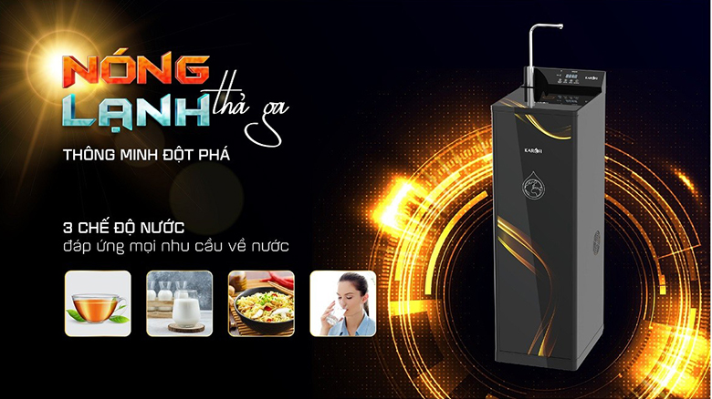 Máy lọc nước nóng lạnh Karofi KAD-D68 10 lõi