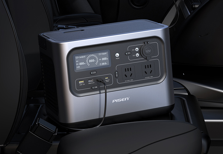 Vật liệu bền - Trạm điện di động Pisen, cấp điện AC & DC - PISEN PowerWild 600W TS-OPS04
