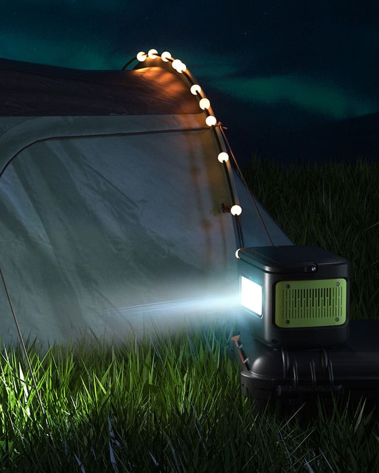 Trạm sạc di động Pisen PS-CL025C54CN - Đèn LED 3W chiếu sáng tiện lợi