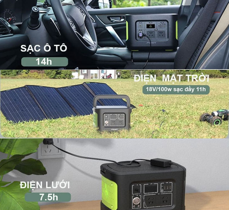 Trạm sạc dự phòng: Nguồn sạc điện đa dạng