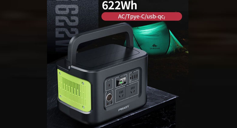Trạm sạc dự phòng di động Pisen, cấp điện AC & DC - Power Station 622Wh PS-CL025C54CN