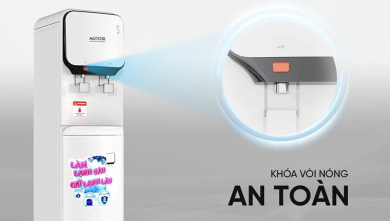 Cây nước nóng lạnh Mutosi MD-200 có khóa vòi nóng an toàn cho trẻ nhỏ