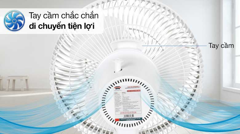 Quạt sạc Sunhouse SHD7115 - Di chuyển dễ dàng