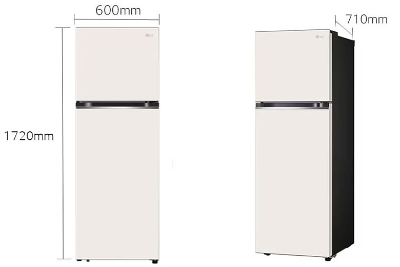 kích thước LG 335 lít GN-B332BG