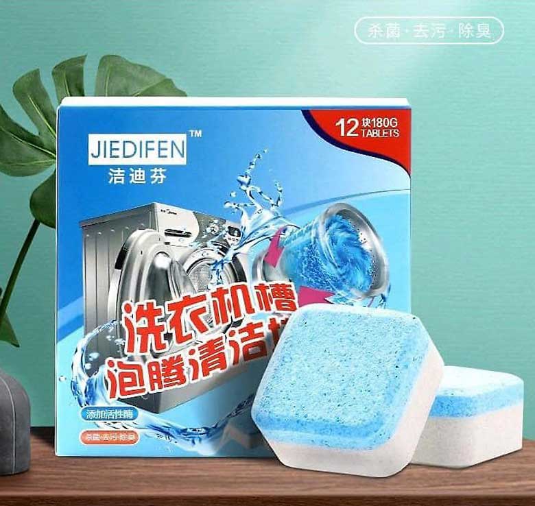 Cách sử dụng viên vệ sinh máy giặt - Dòng nội địa trung Jiedifen