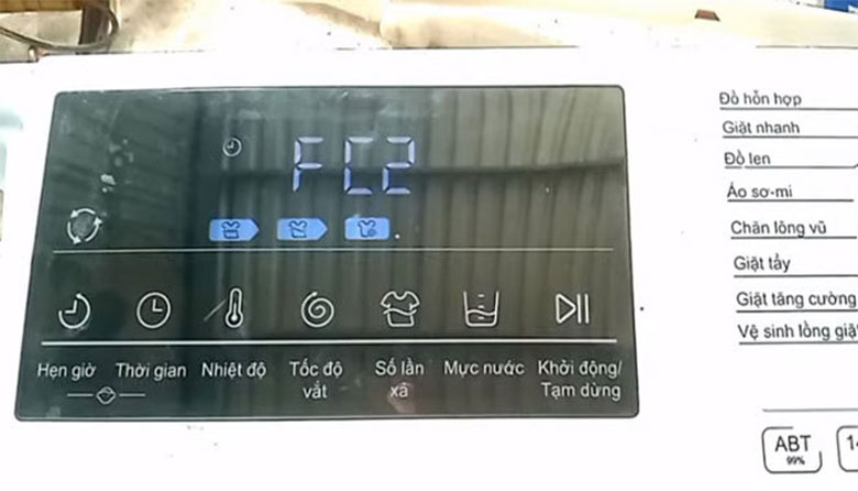 Lỗi FC2 máy giặt Aqua