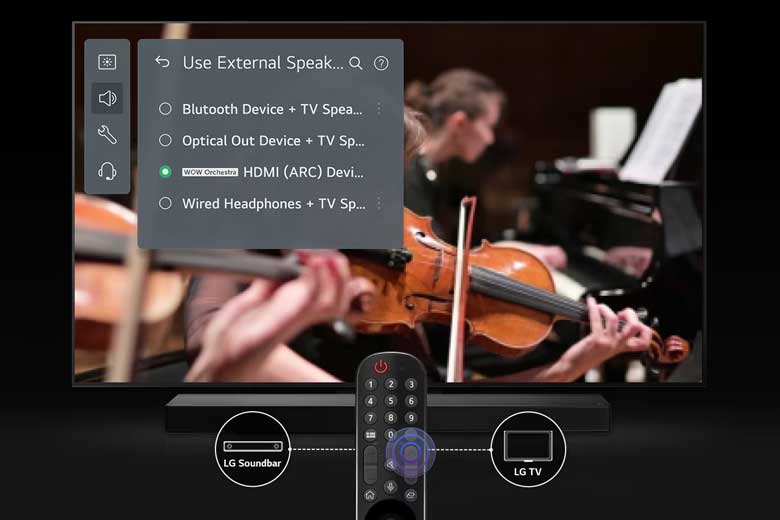 Smart Tivi LG 4K 55 inch 55UR9050PSK - Trải nghiệm âm thanh hoàn hảo hơn với WOW Interface