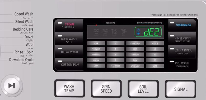 Máy giặt LG báo lỗi DE2