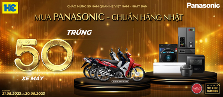 Mua Panaspnic - Chuẩn hãng Nhật - Trúng xe máy