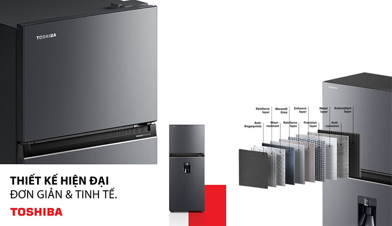 Tủ lạnh Toshiba dưới 10 triệu - Toshiba Inverter 249 lít GR-RT325WE-PMV(06)-MG