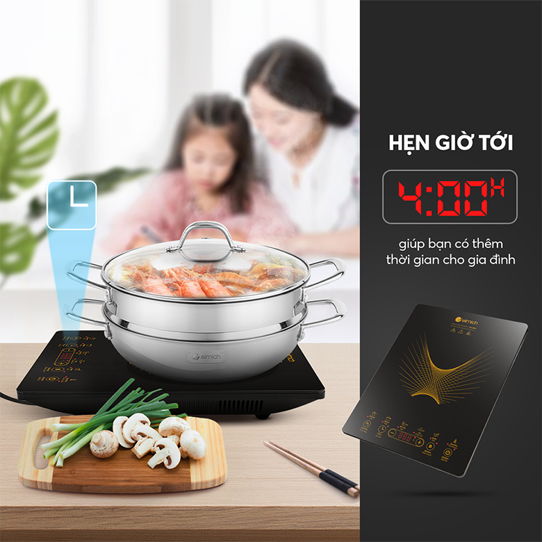 Bếp điện từ Elmich ICE-3878 có chế độ hẹn giờ