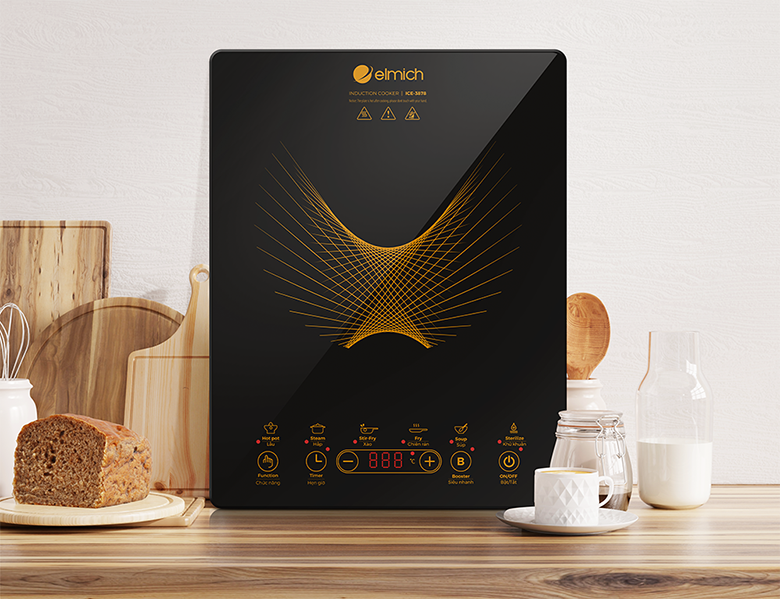 Bếp điện từ Elmich ICE-3878: Thiết kế tinh tế