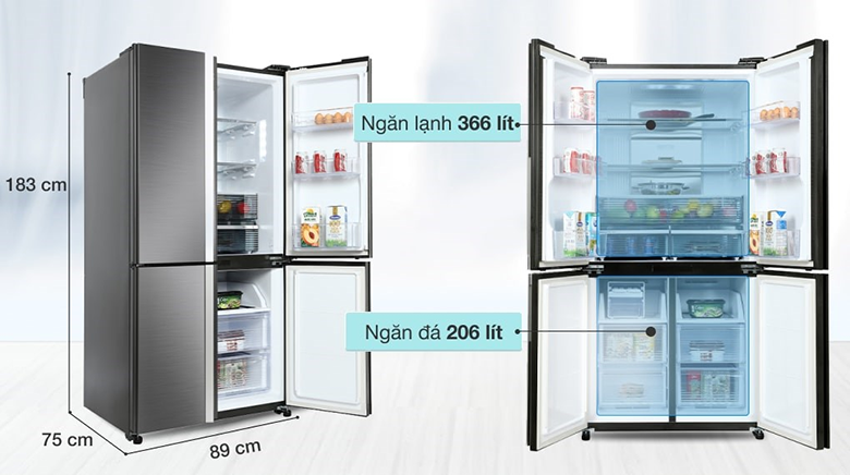 Tủ lạnh 4 cánh có ngăn đông mềm 9