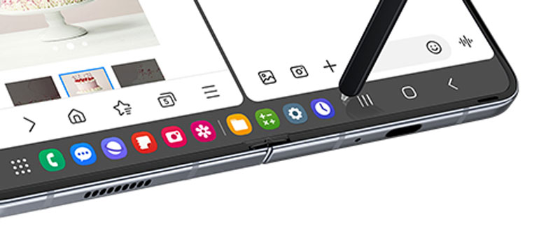 Điện thoại Samsung Galaxy Z Fold5 12GB/256GB Kem Ivory - Thanh tác vụ siêu tiện lợi