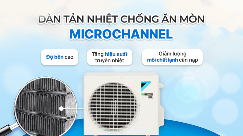 Điều hòa Daikin 1 chiều Inverter FTKF60XVMV có dàn tản nhiệt chống ăn mòn