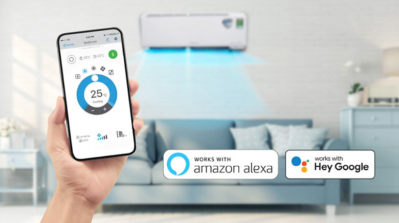 Điều khiển từ xa thông minh khi sử dụng - Điều hòa 20.500 BTU FTKF60XVMV Daikin