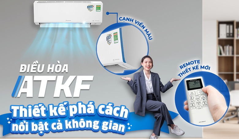 Điều hòa Daikin 1 chiều Inverter 12.300 BTU ATKF35XVMV