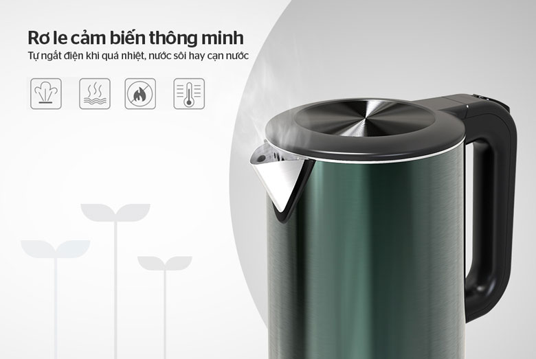 Ấm siêu tốc Sunhouse Mama SHD1389 1.8 lít - rơ le cảm biến nhiệt thông minh