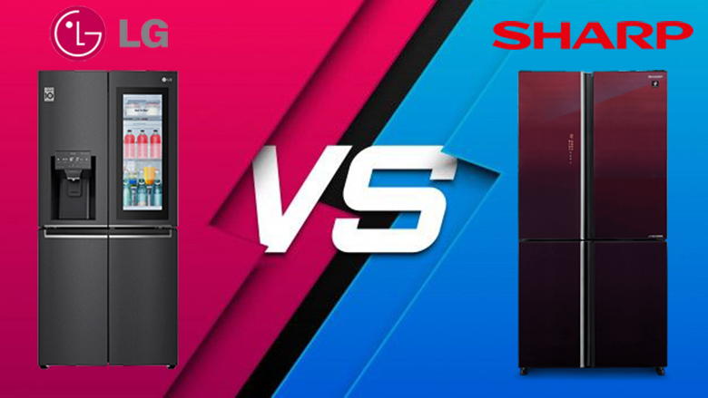 So sánh tủ lạnh LG và Sharp 3