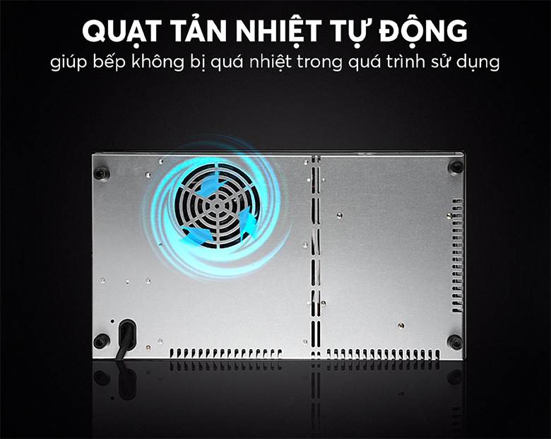 Bếp từ đôi Elmich ICE 3882 tích hợp quạt tản nhiệt nhanh, tự động