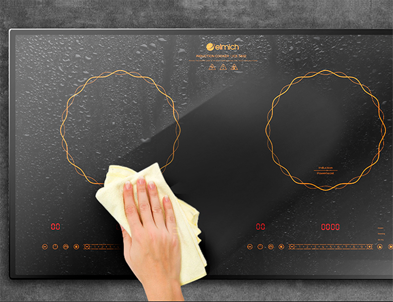 Bếp từ đôi Elmich ICE-3882 sử dụng mặt kính ceramic