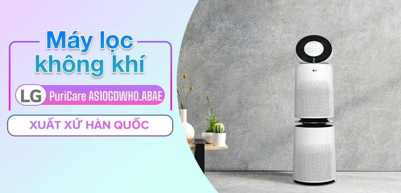 Máy lọc không khí LG PuriCare 2 tầng AS10GDWH0.ABAE Trắng