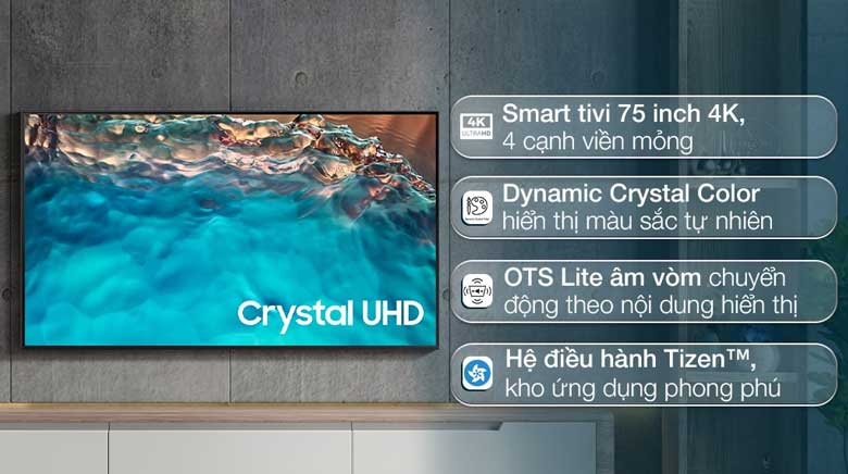 So sánh tivi Samsung QLED và Crystal UHD