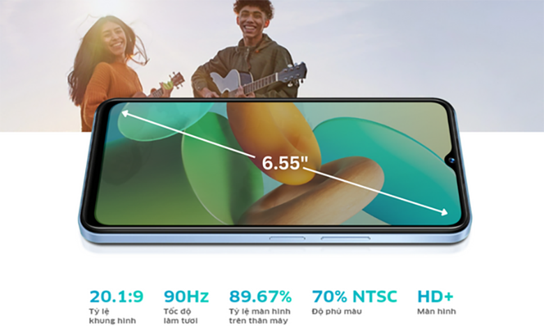 Độ phân giải HD sắc nét - Điện thoại ViVo Y22s 8GB/128GB Xanh đen V2206