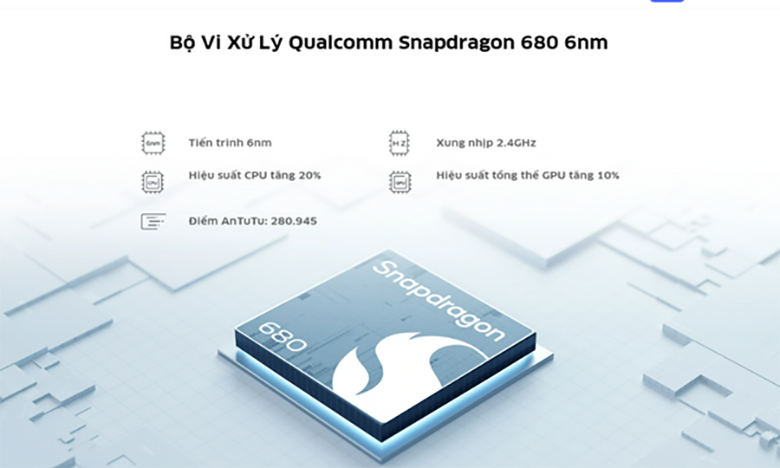 Bộ vi xử lý ấn tượng - Điện thoại ViVo Y22s 8GB/128GB Xanh đen V2206