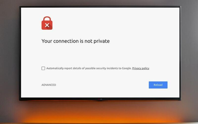 Lỗi SSL trên tivi LG 2