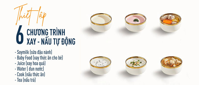 Máy làm sữa hạt Nagakawa NAG0825 - 6 chương trình xay nấu tự động
