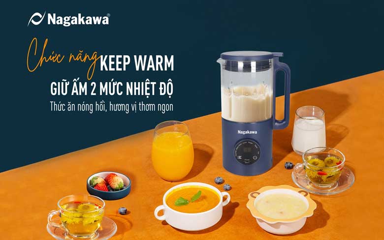 Máy làm sữa hạt Nagakawa NAG0825 - Tính năng giữ ấm 2 mức nhiệt